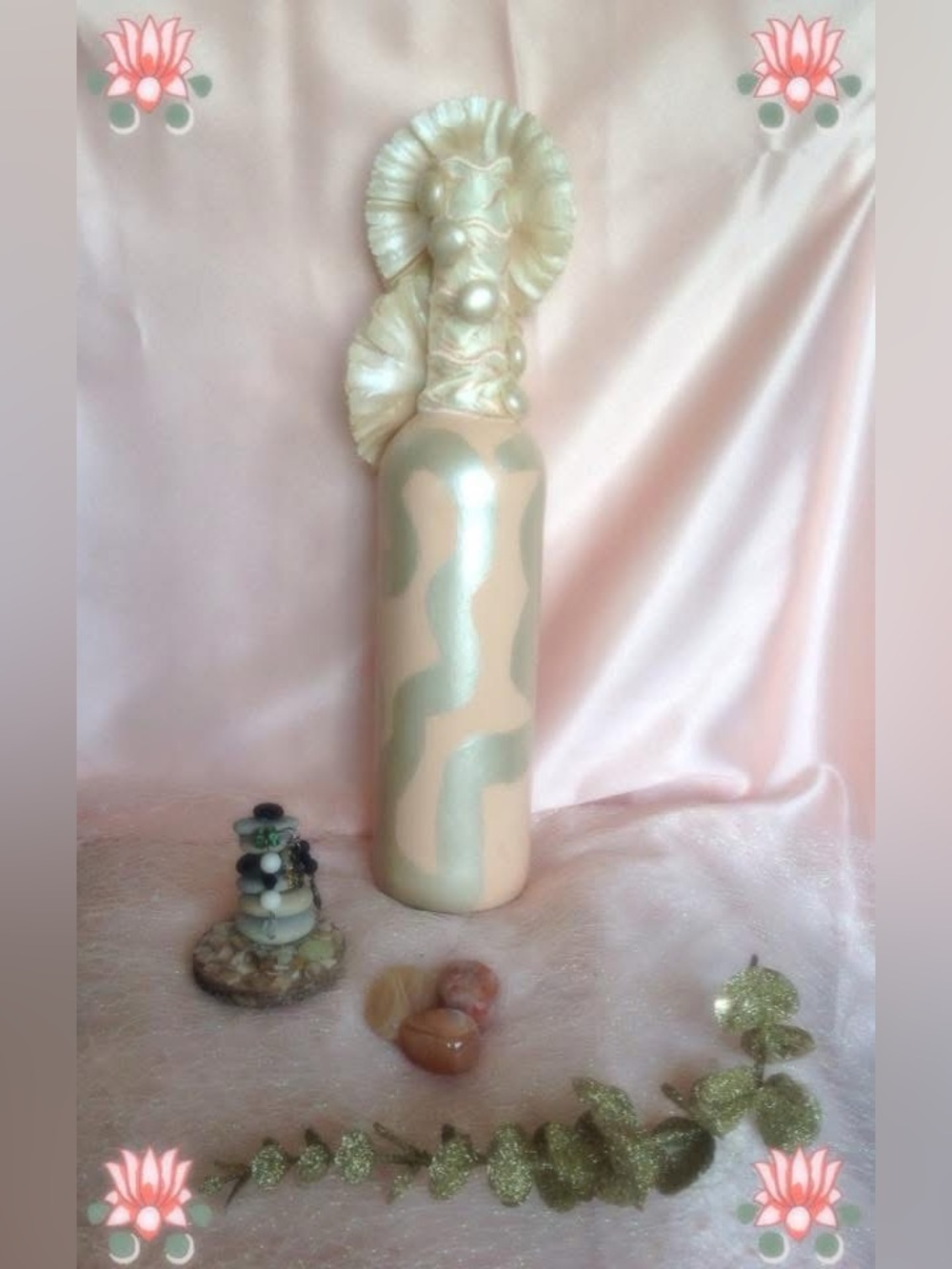 Hand Crafted The Flower Goddess Gypsy Bottle Dual-Sided